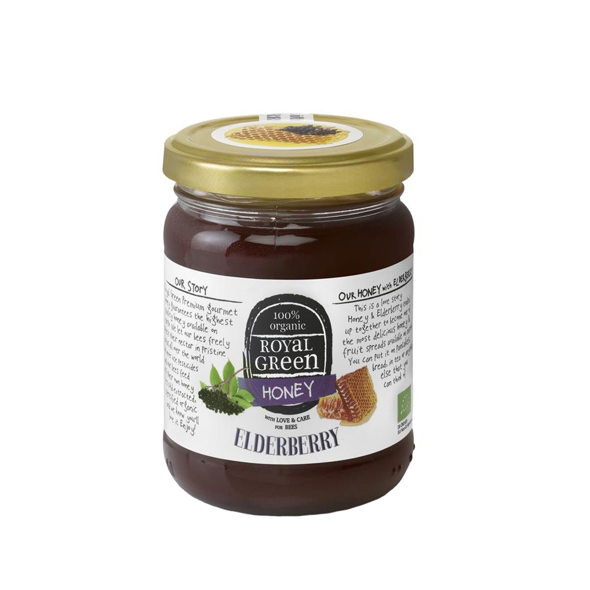 Miere Elderberry Honey, certificata ecologic, Royal Green, 250 g