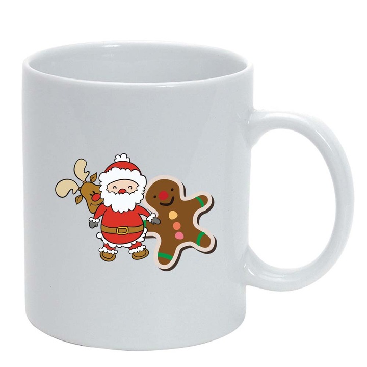 Merry Christmas bögre, fehér, 330ml, D1540