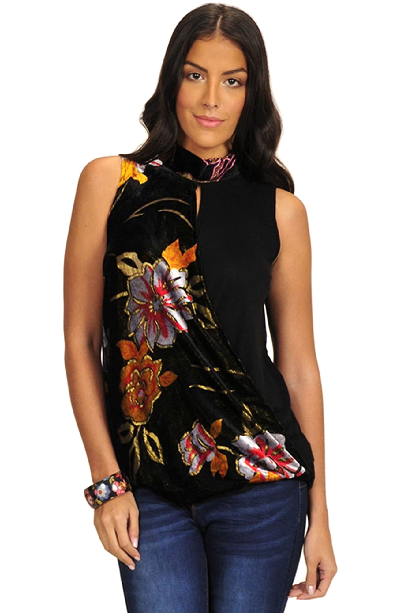 Bluza dama cu imprimeu floral, Desigual, XS