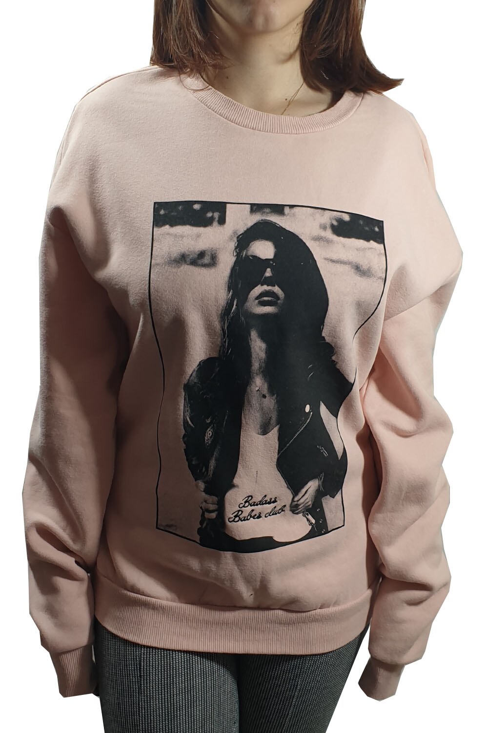 Bluza dama Tally Weijl, roz cu imprimeu foto, S