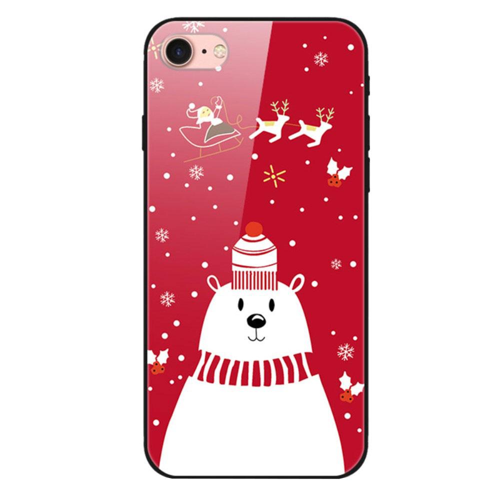 Husa Craciun Apple iPhone SE 2 model Glass Polar Bear, Antisoc, TPU Hybrid, Viceversa Multicolor