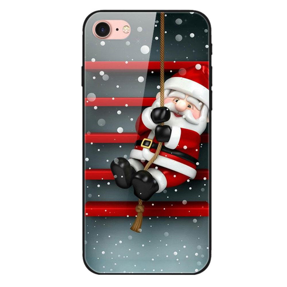 Husa Craciun Apple iPhone SE 2 model Glass Santa Claus, Antisoc, TPU Hybrid, Viceversa Multicolor