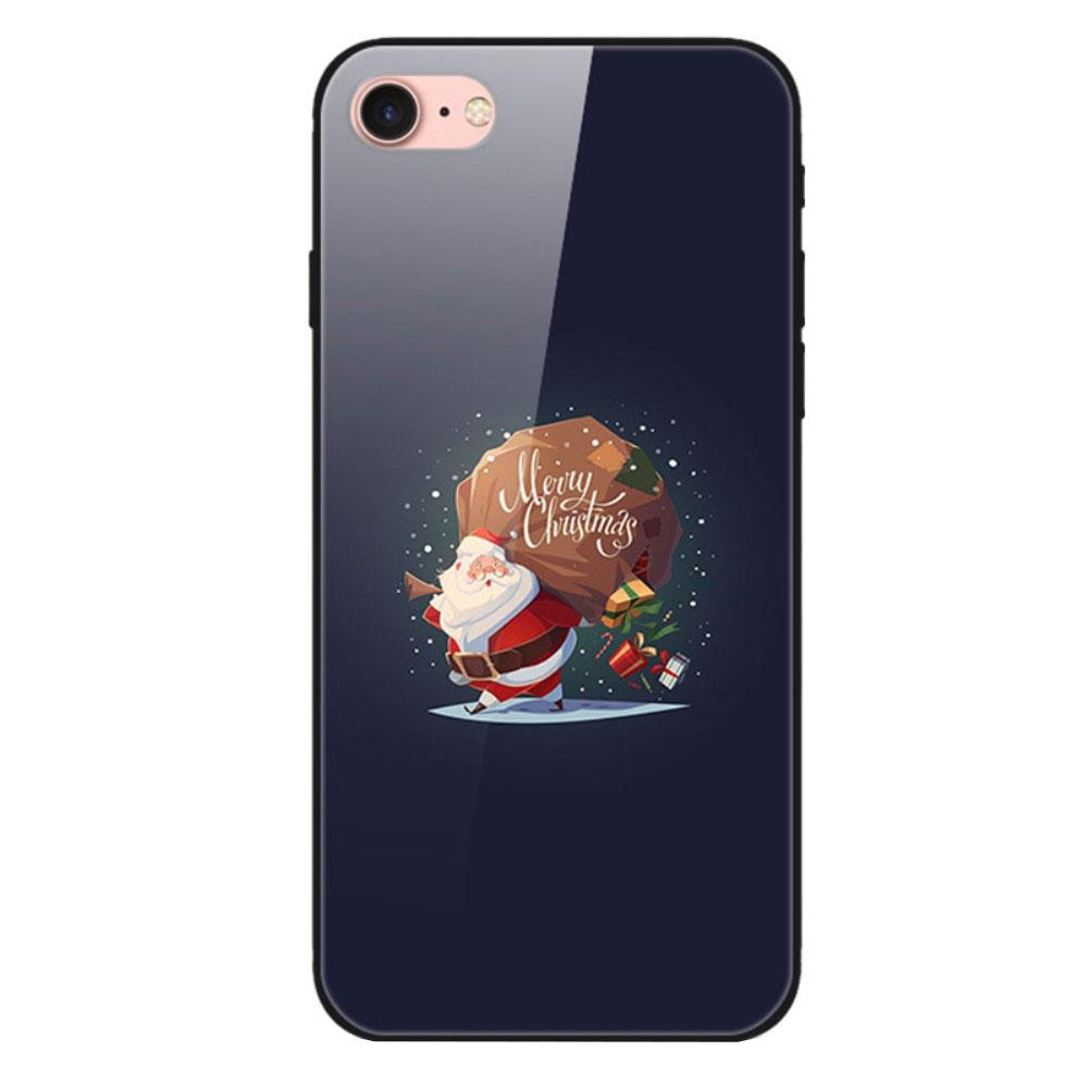 Husa Craciun Apple iPhone SE 2 model Glass Santa's Gift Bag, Antisoc, TPU Hybrid, Viceversa Multicolor