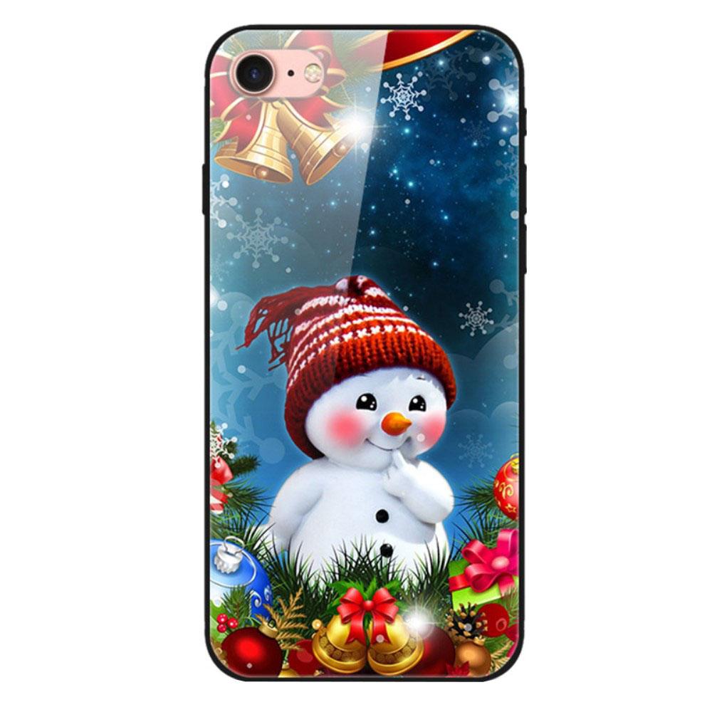 Husa Craciun Apple iPhone SE 2 model Glass Blushing Snowman, Antisoc, TPU Hybrid, Viceversa Multicolor