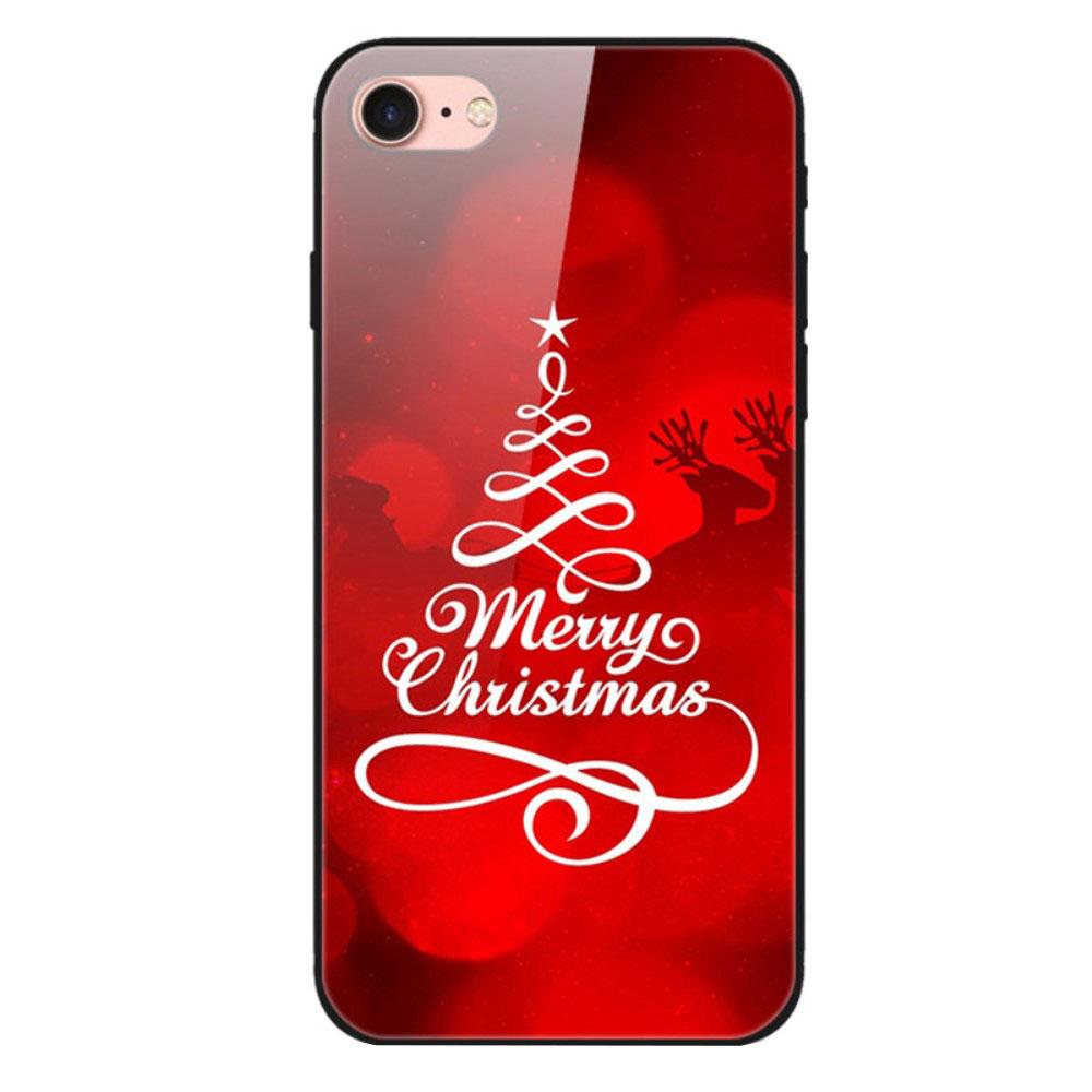 Husa Craciun Apple iPhone SE 2 model Glass Merry Christmas, Antisoc, TPU Hybrid, Viceversa Multicolor