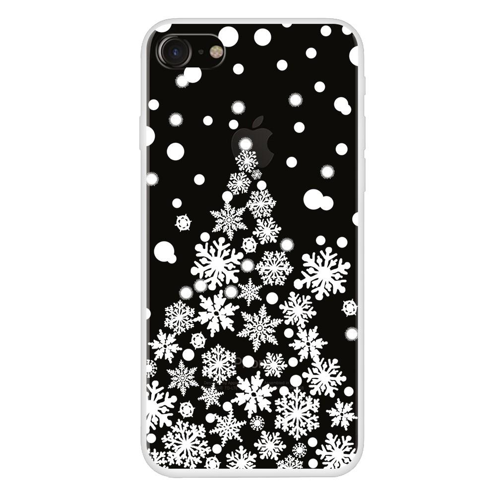 Husa Craciun Apple iPhone SE 2 model Snowflakes Christmas Tree, Silicon, Antisoc, Viceversa Multicolor