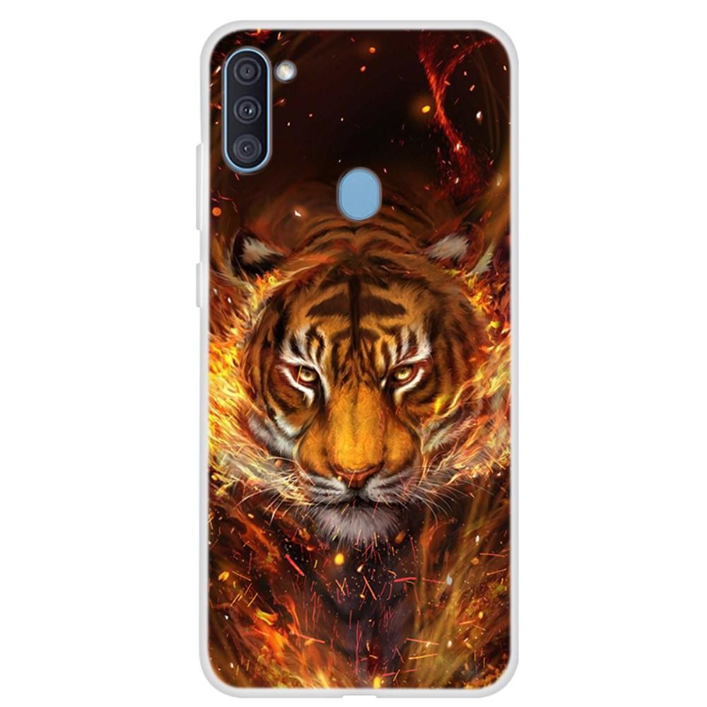 Husa Samsung Galaxy A11 model Tiger Flames, Silicon, Antisoc, Viceversa Multicolor