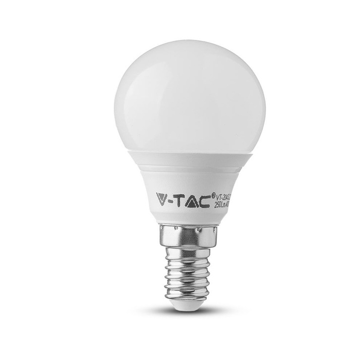 LED крушка V-TAC 4W E14 P45, Естествено бяла