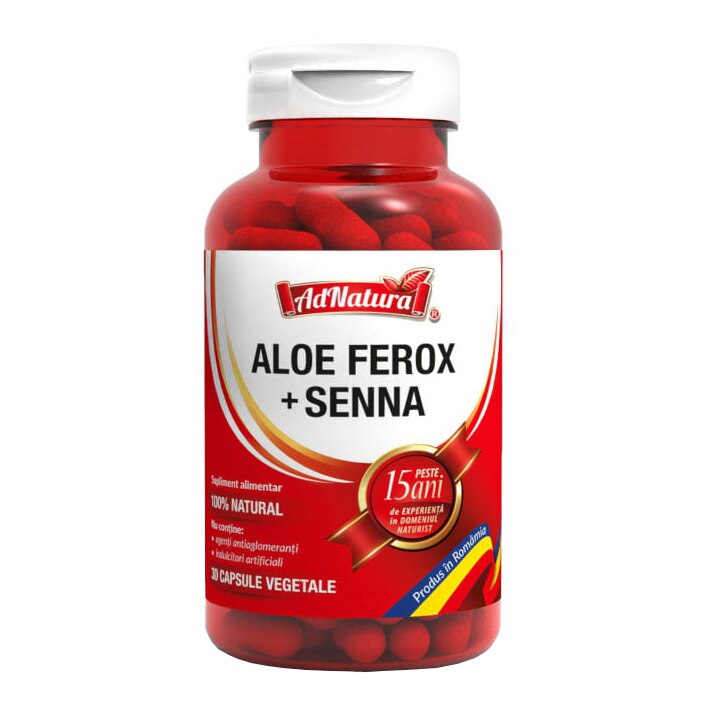 Supliment alimentar Aloe ferox + Senna, 30 capsule