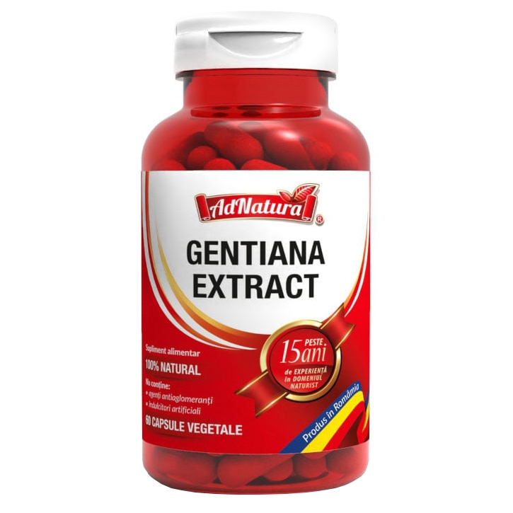 Supliment alimentar Gentiana extract, 60 capsule