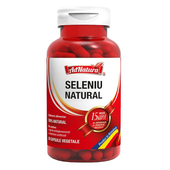 Supliment alimentar Seleniu natural, 30 capsule
