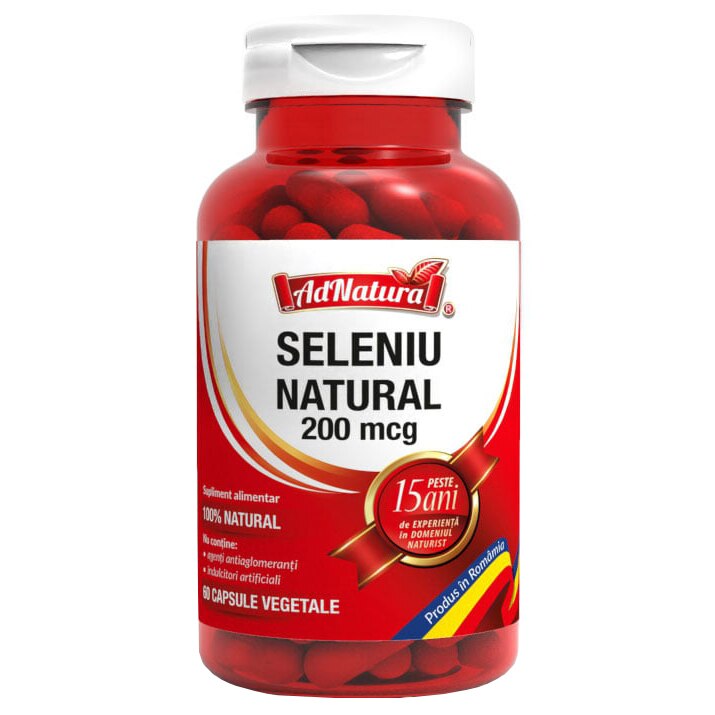 Supliment alimentar Seleniu natural, 60 capsule