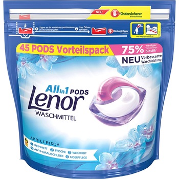 Detergent capsule Lenor All in 1 Aprilfrisch 45 spalari Detergent capsule Lenor All in 1 Aprilfrisch 45 spalari