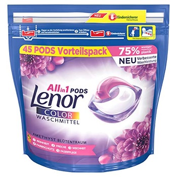 Detergent capsule Lenor All in 1 Amethyst Blutentraum 45 spalari Detergent capsule Lenor All in 1 Amethyst Blutentraum 45 spalari