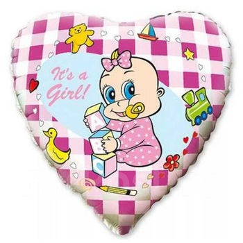 Balon folie Girl Alpha, multicolor, 45 cm Balon folie Girl Alpha, multicolor, 45 cm