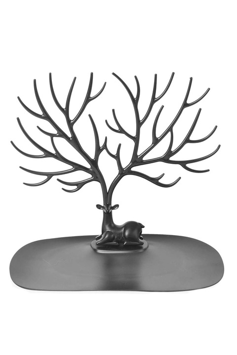 Държач за бижута и аксесоари Black Deer, дизайн на елен, практичен, качествени материали, черен, цветен