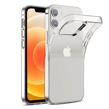 Spate din silicon Ultra Slim pentru Iphone 12 mini , transparent, 0,5 mm Spate din silicon Ultra Slim pentru Iphone 12 mini , transparent, 0,5 mm