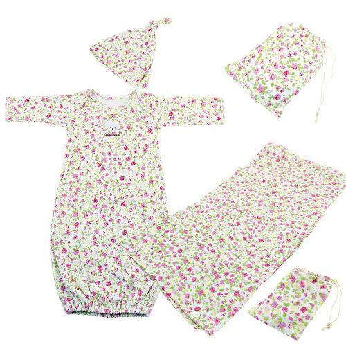 Set combinezon bebelusi Imaginarium Baby Bodysuit Set Pink culoare roz, pentru nou nascut, inclus caciulita, o paturica din muselina si 2 plase de tesatura