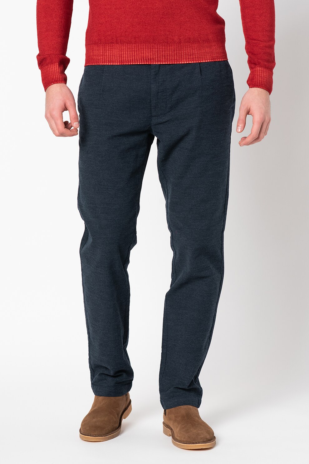 New Zealand Auckland, Pantaloni chino conici din material elastic Wellington, Bleumarin/ Bleumarin inchis, 28