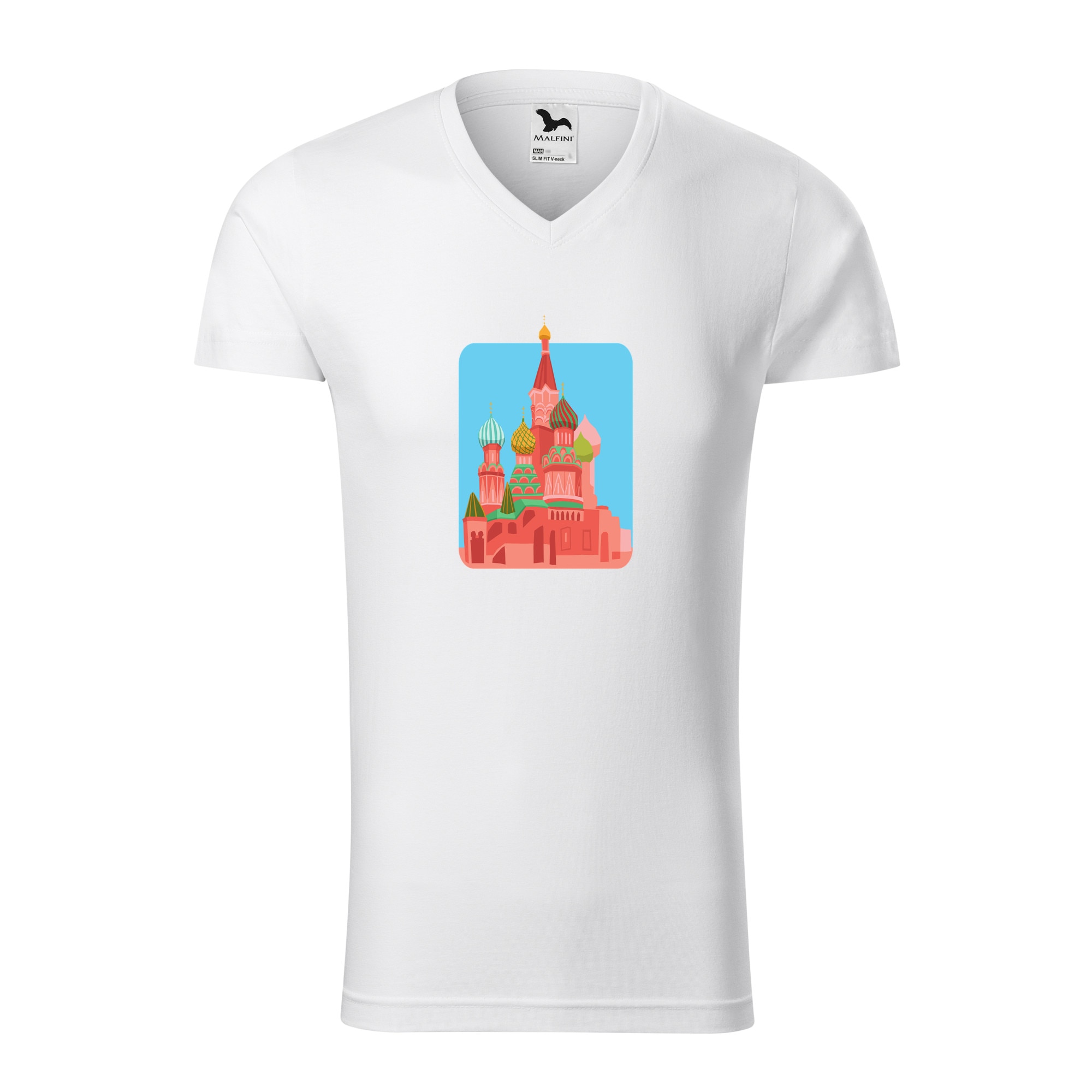Tricou barbati, Malfini, Kremlin, Alb, L
