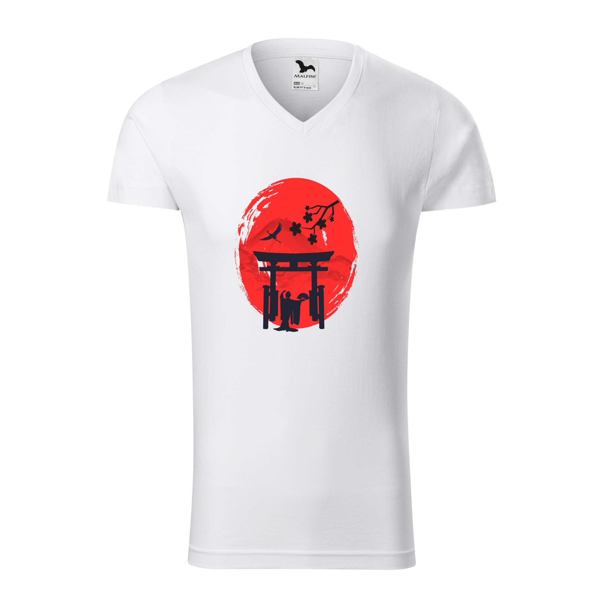 Tricou barbati, Malfini, Japan Ink, Alb, XL
