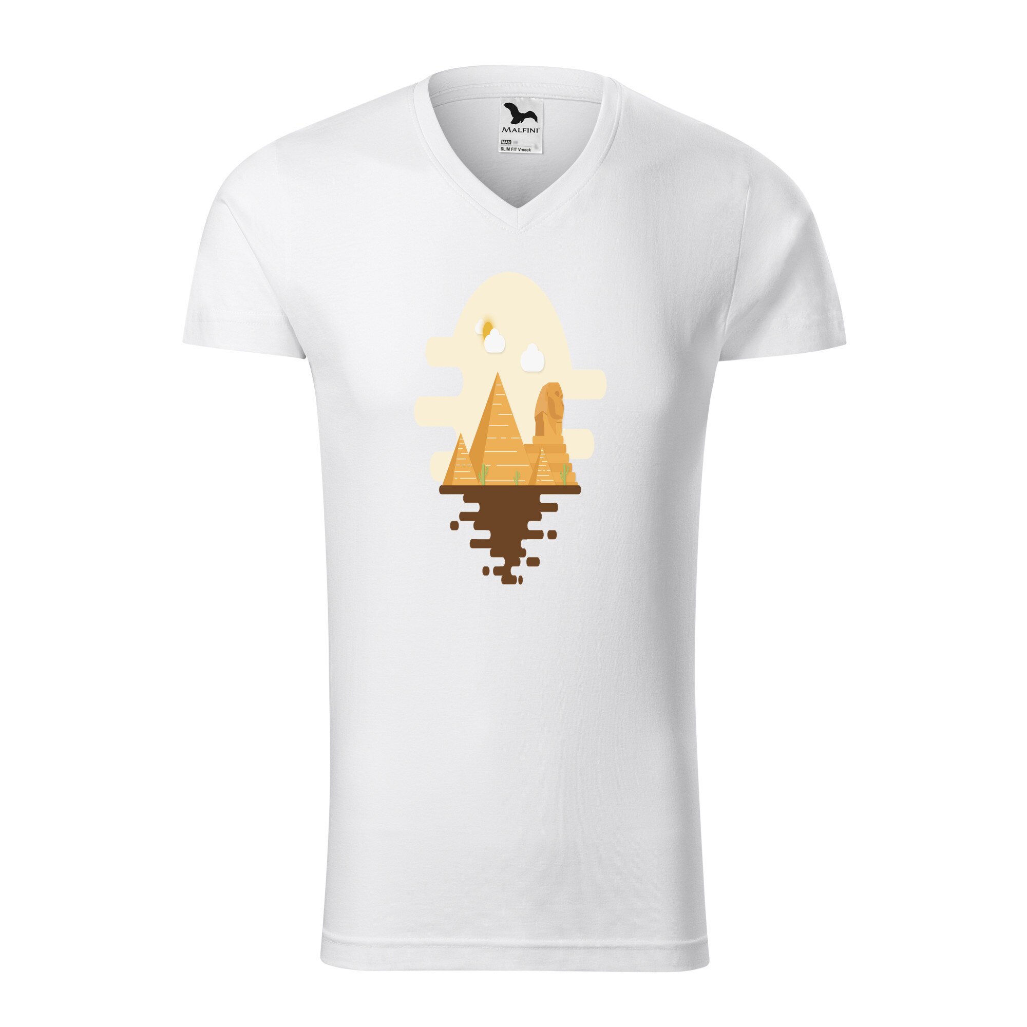 Tricou barbati, Malfini, Egypt, Alb, L