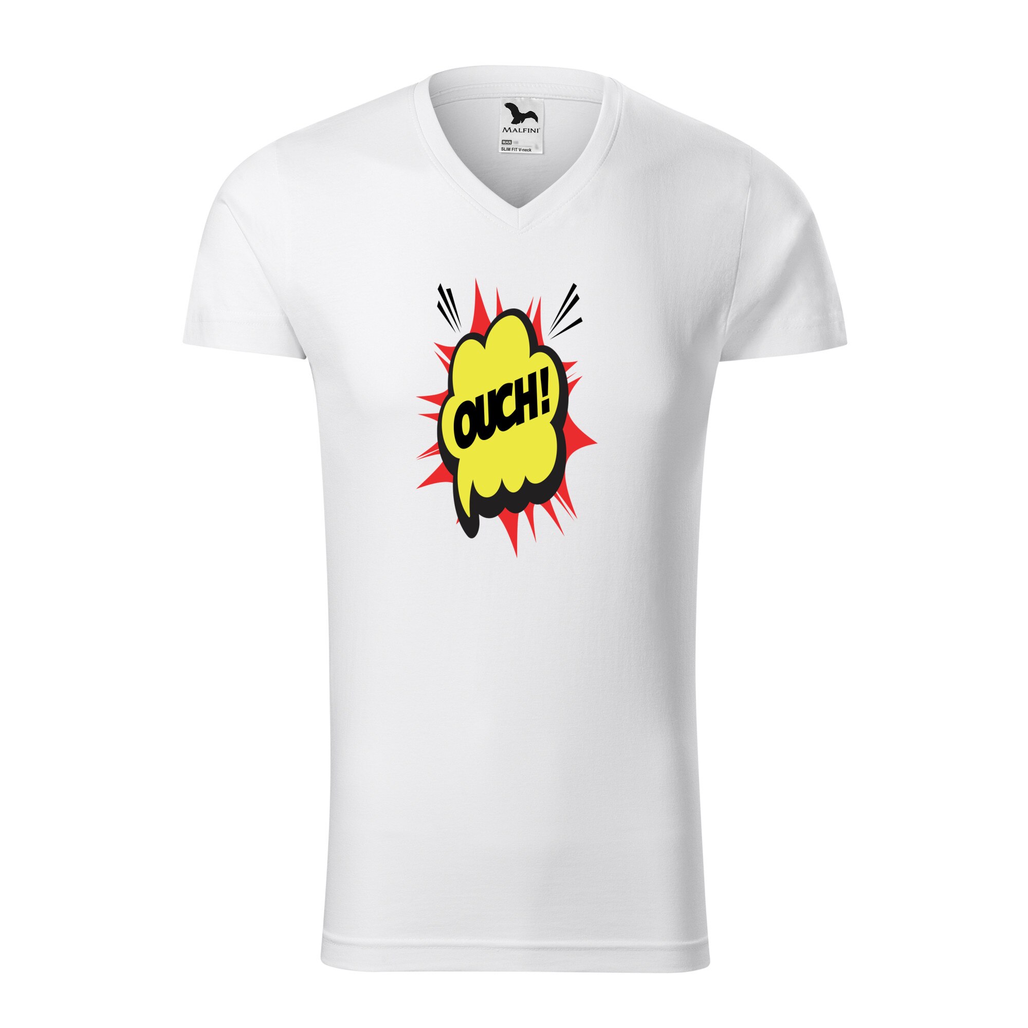 Tricou barbati, Malfini, Comic Ouch, Alb, M