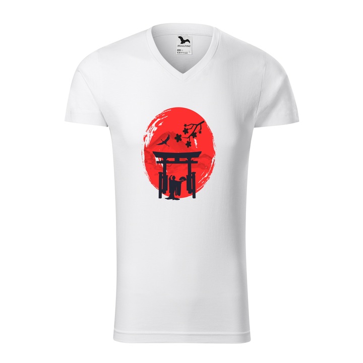 Tricou barbati, Malfini, Japan Ink, Alb, M