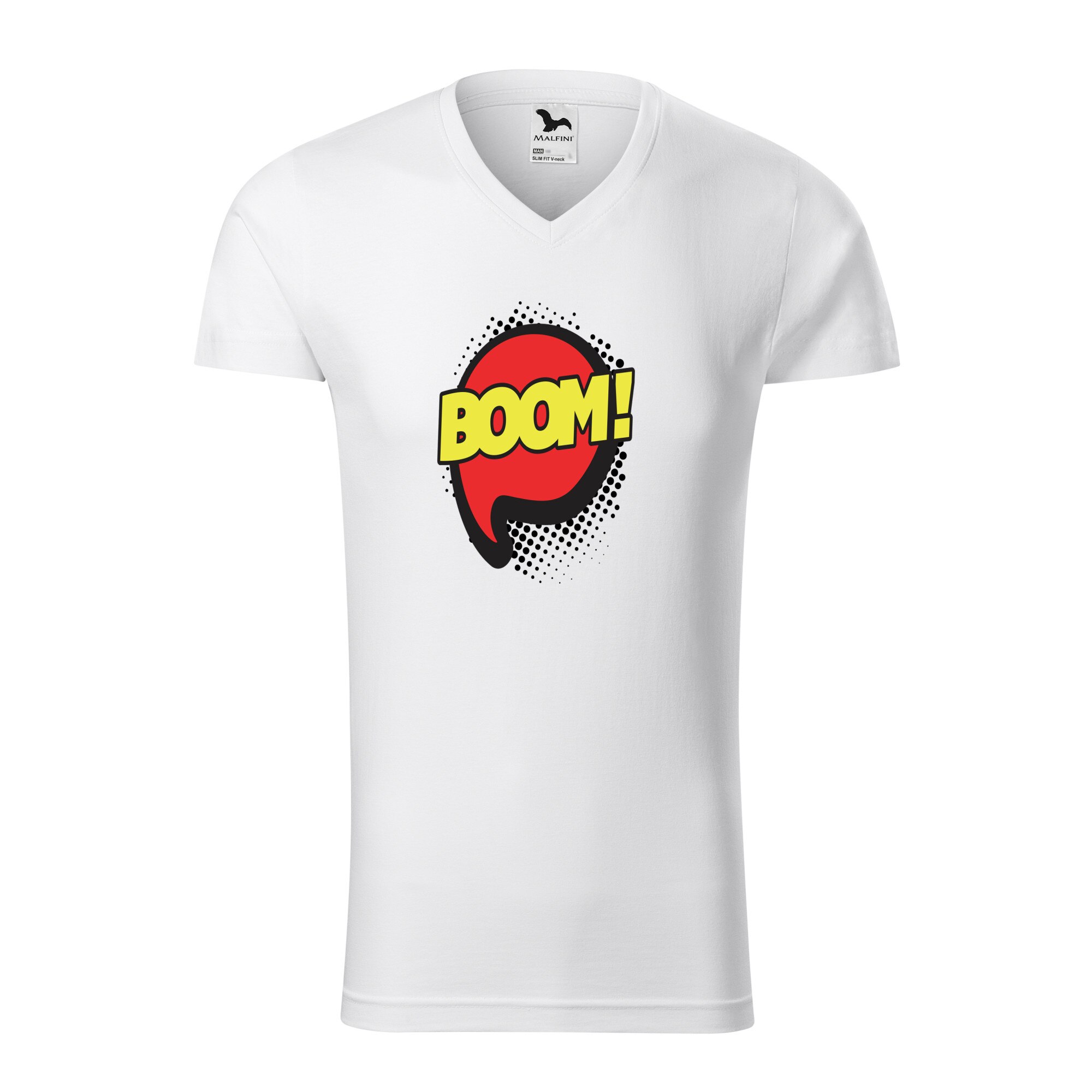 Tricou barbati, Malfini, Comic Boom, Alb, L