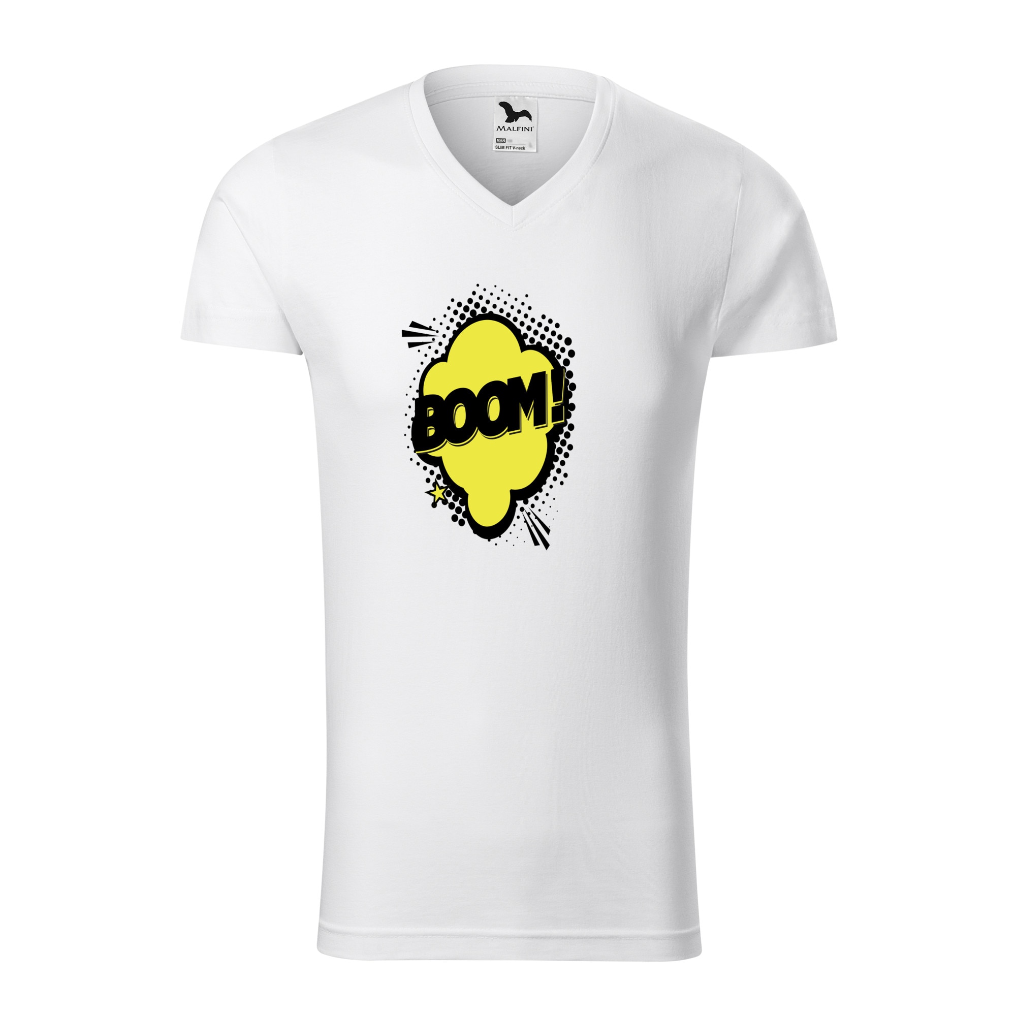 Tricou barbati, Malfini, Comic Boom Explosion, Alb, L