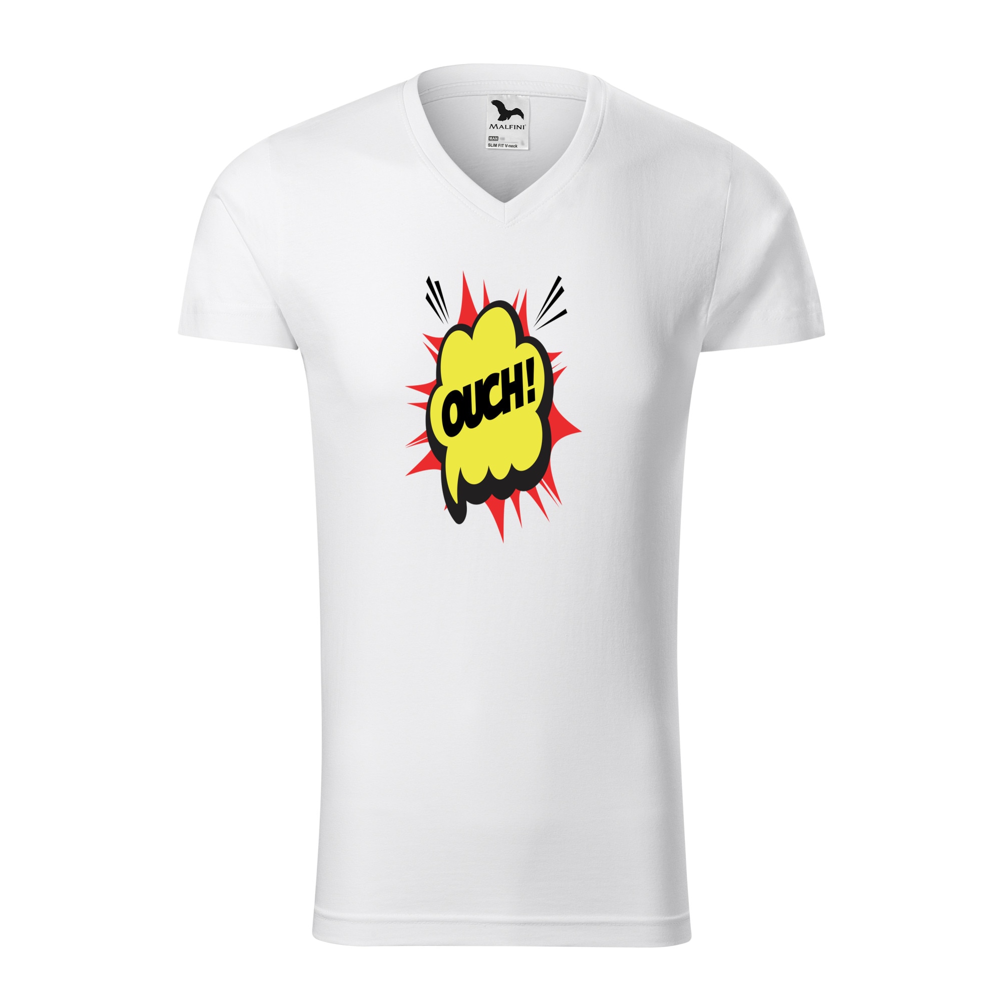 Tricou barbati, Malfini, Comic Ouch, Alb, L