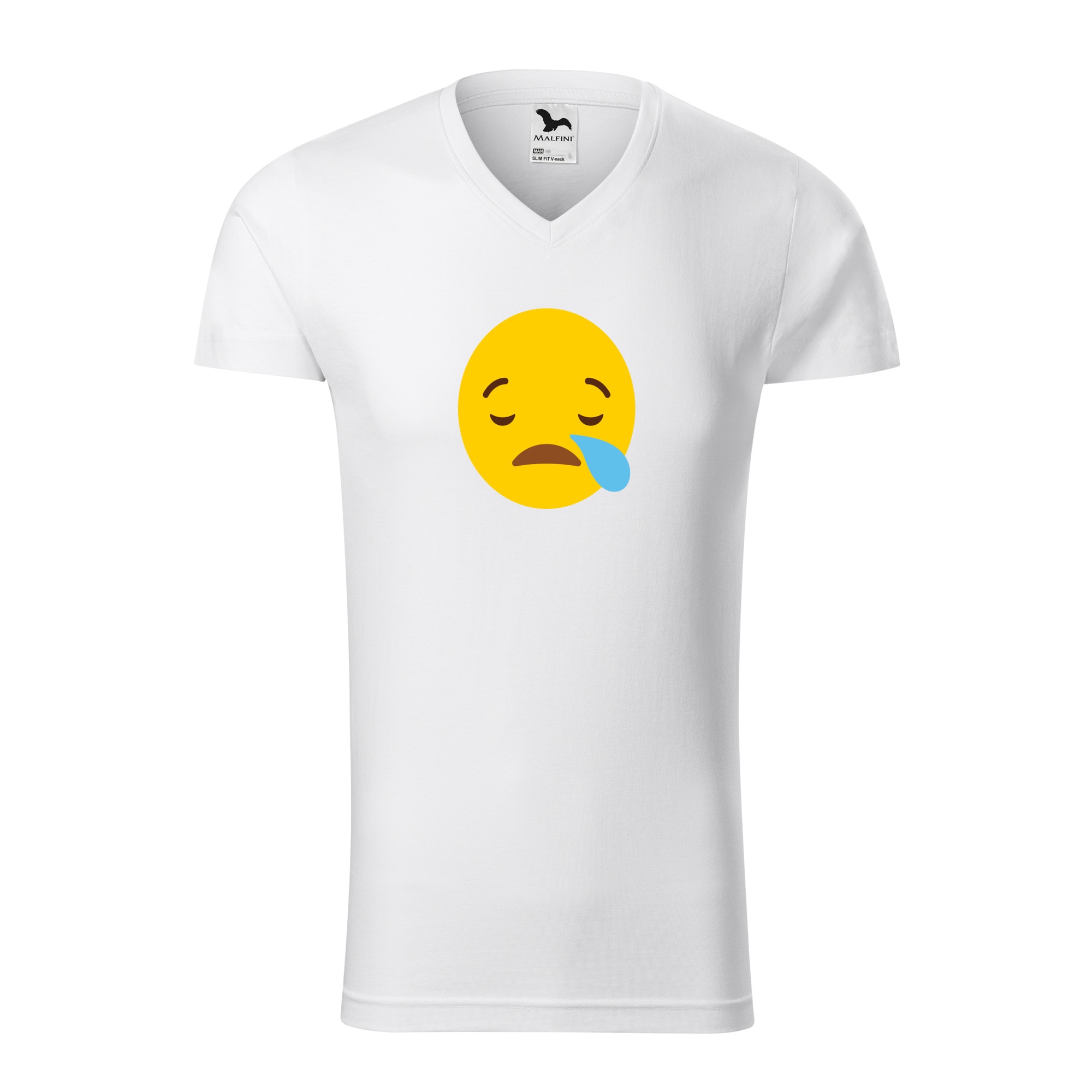 Tricou barbati, Malfini, Emoji Sleeping with a Tear, Alb, XL