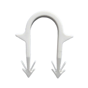 Set de 200 cleme pentru teava de 20 mm, plastic, alb Set de 200 cleme pentru teava de 20 mm, plastic, alb