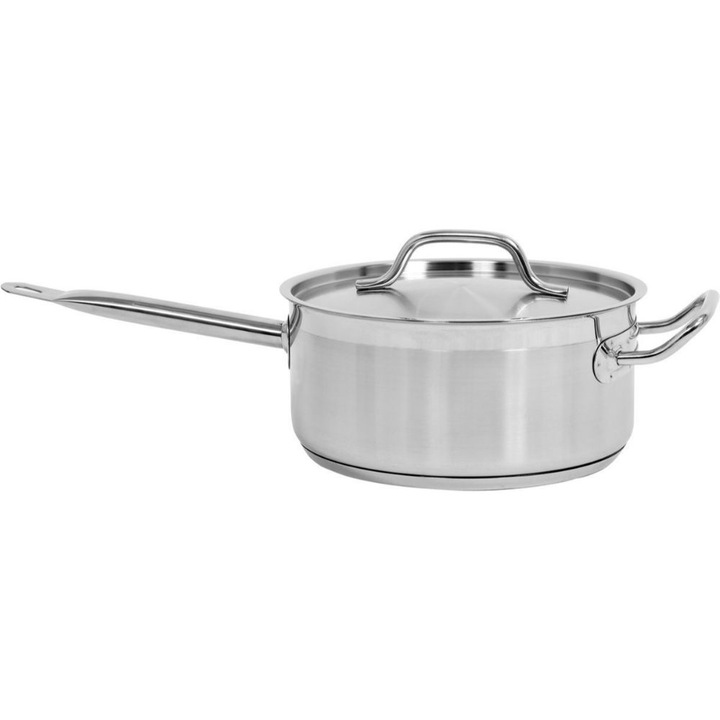 Касерола с капак Yato, неръждаема стомана, 24 х 11 см, 5 L