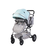 carucior nou nascuti 2 in 1 novokids ciarra silver pro  cu geanta bebe cadru aluminiu  amortizoare roti din cauciuc plin ave landou modul sport spatar reglabil 3 trepte albastru cu gri imagen 7_0_
0