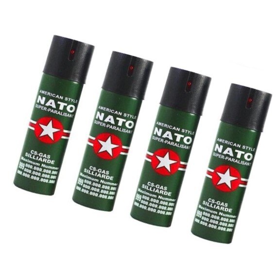 Set 4x Spray pentru autoaparare Nato, paralizant, 60 ml DGM-036