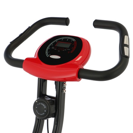 Bicicleta fitness pliabila X-Bike BC-201, culoare negru-rosu