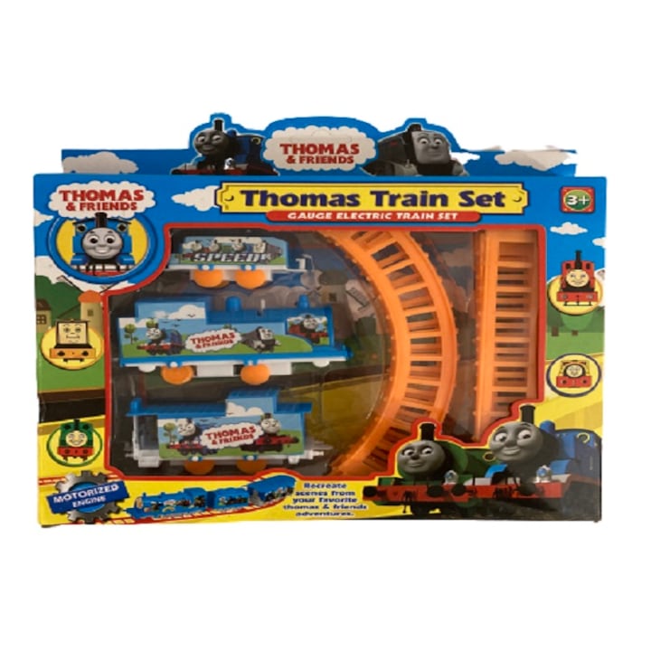 Томас и приятели електрически влак с релса, 2 вагона и батерии