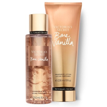 Set Victoria Secret, Bare Vanilla - Spray de corp 250 ml si Lotiune de corp 236 ml Set Victoria Secret, Bare Vanilla - Spray de corp 250 ml si Lotiune de corp 236 ml