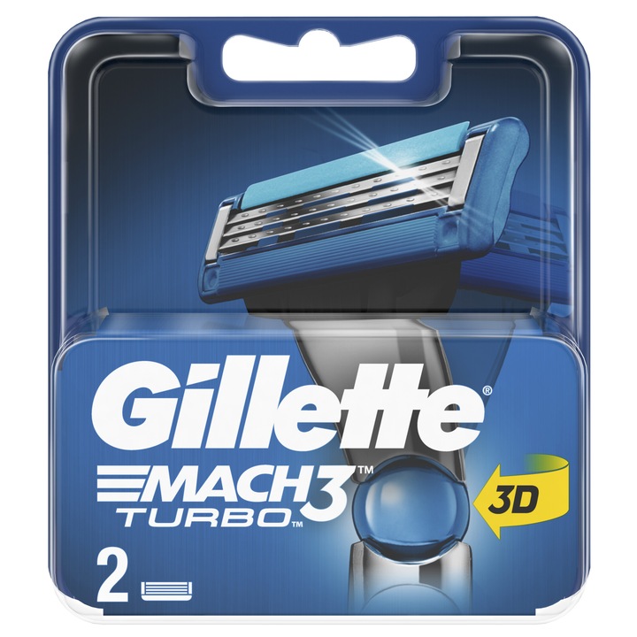 Rezerve aparat de ras Gillette Mach3 Turbo, 2 buc