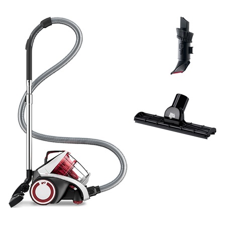 Aspirator fara sac Dirt Devil Rebel 54HE, Multi-cyclonic, 800 W, 1.8 l, 4 accesorii, Filtru HEPA, Alb