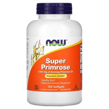 Supliment alimentar Now Foods Super Primrose 1300mg, 120 Capsule Supliment alimentar Now Foods Super Primrose 1300mg, 120 Capsule