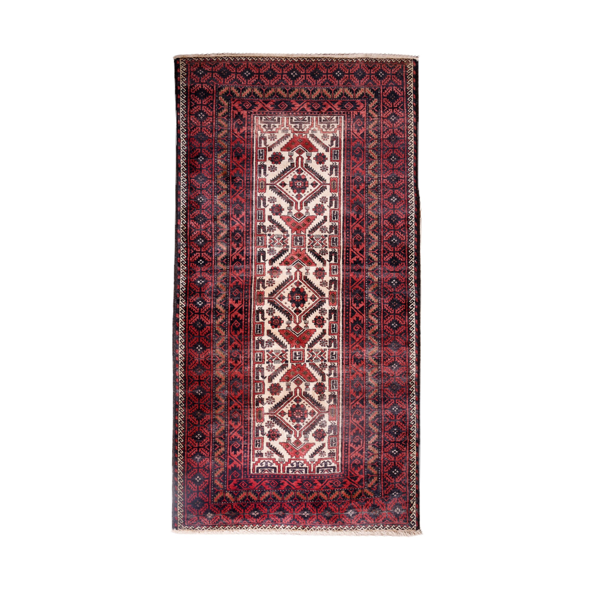 Covoare Persan Balooch , Manual, Lana, Cod 3956 , Size 197 x 106