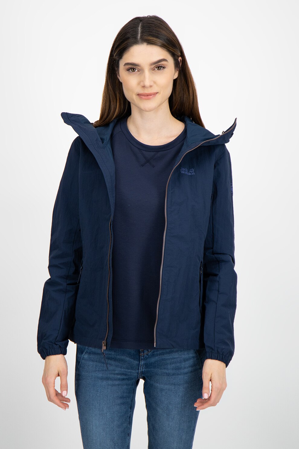 Jack Wolfskin, Jacheta usoara rezistenta la vant Lakeside, Bleumarin