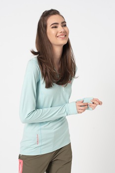 Jack Wolfskin, Bluza cu fenta cu fermoar, pentru ski Snow Sky, Albastru pal/Fucsia Jack Wolfskin, Bluza cu fenta cu fermoar, pentru ski Snow Sky, Albastru pal/Fucsia