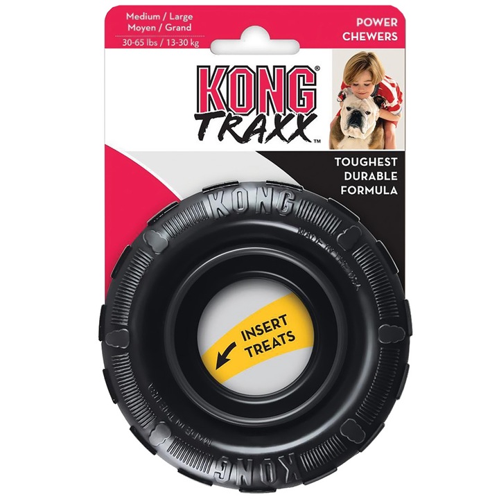 Играчка за кучета Kong Traxx Medium, Черен
