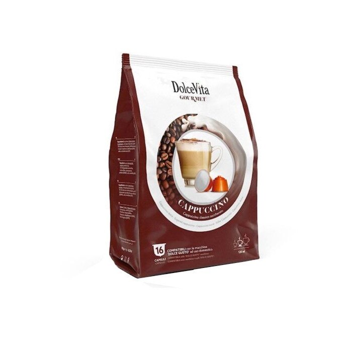 Capsule Cappuccino Dolce Vita Compatibile Dolce Gusto, 16 bucati, 176 g