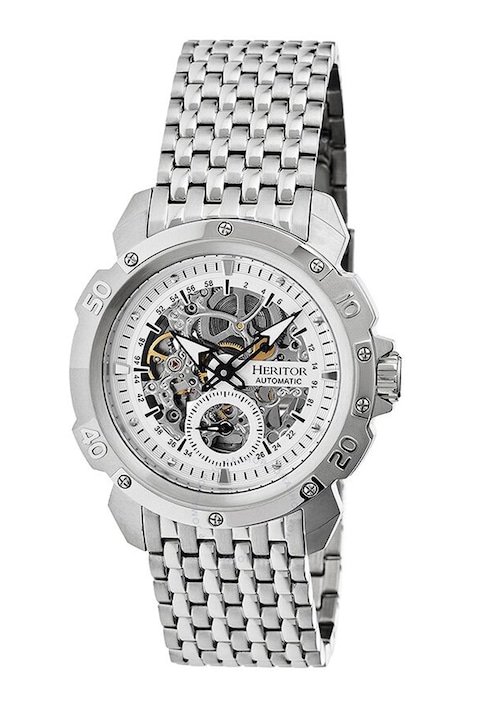 Мъжки часовник Heritor HR2501 CHSV-HER, Автоматичен, Сребрист