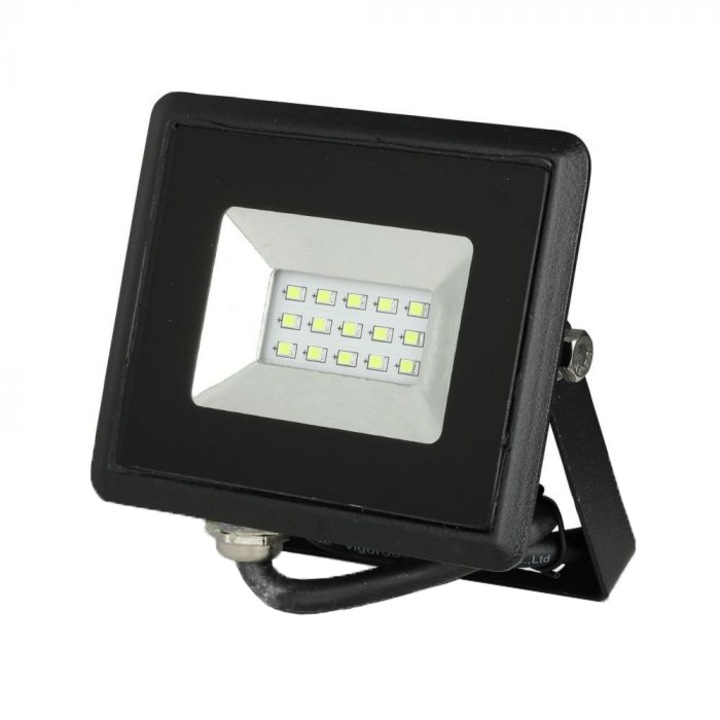 Proiector LED SMD V-TAC 5988, 10W, E-Series, IP65, aluminiu, lumina verde, clasa energetica F