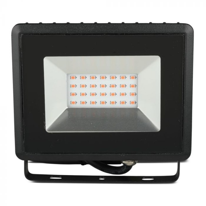 Proiector LED SMD V-TAC 5992, 20W, E-Series, IP65, aluminiu, lumina rosie, clasa energetica G